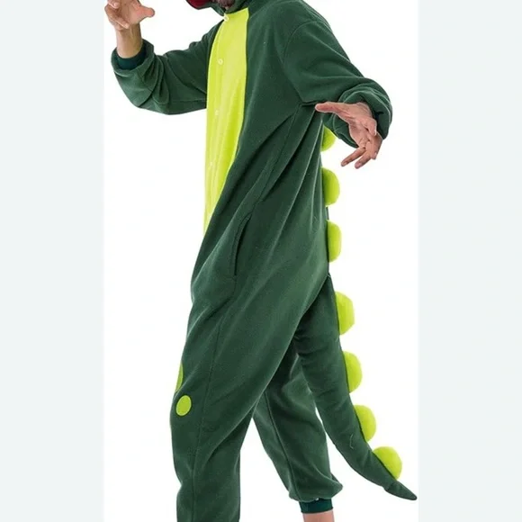 Fabulous Green 3D Dinosaur Adult Costume for Halloween with a beautiful tail🔥🔥🔥 - Picture 6 of 13